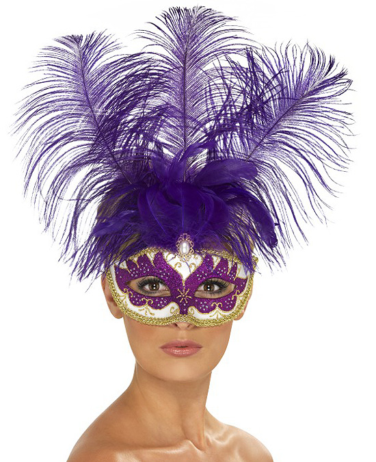 Venetian Colombina Eyemask - Purple