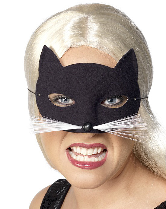 Máscara Gata - Negro