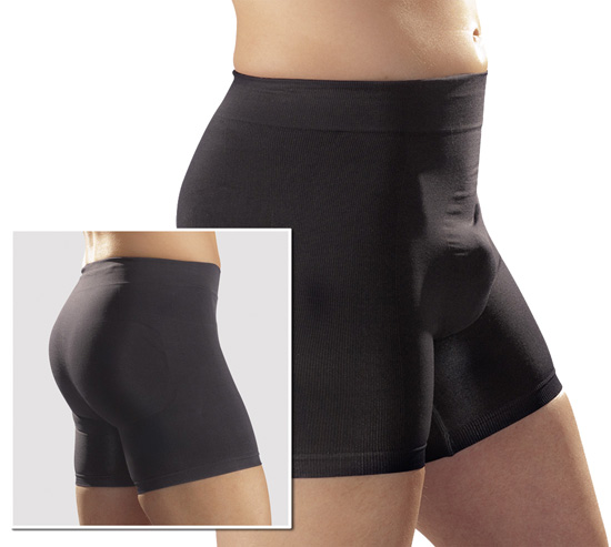 Men's Push-Up Boxer Shorts - Black