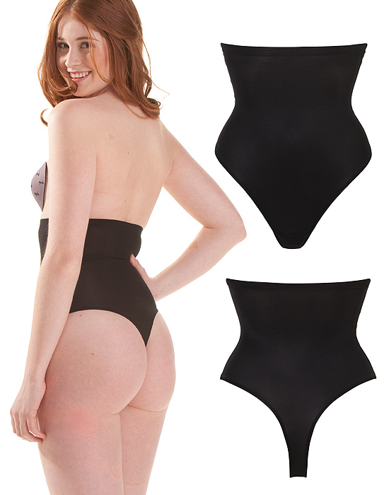 Hi Waist Thong - Black
