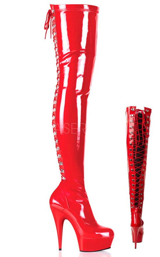 Botas XL Cordão - Encarnado