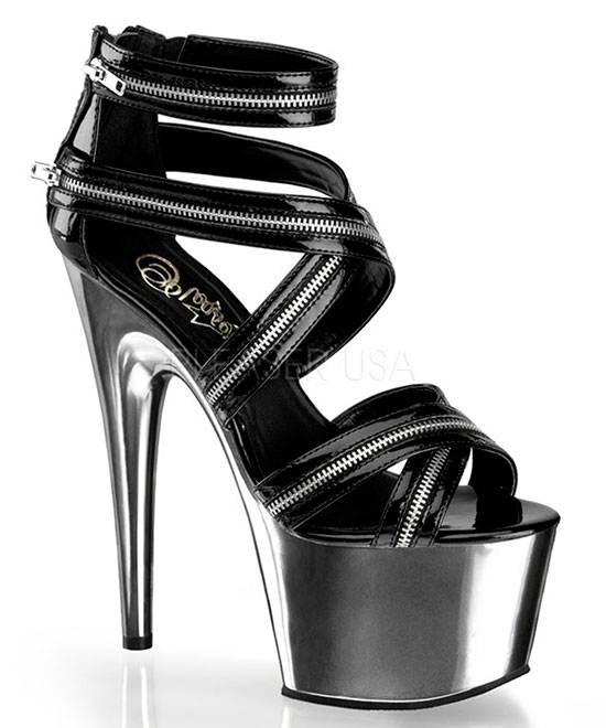 Zip Sandals - Black 