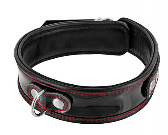 Collar BDSM de Piel Brillante