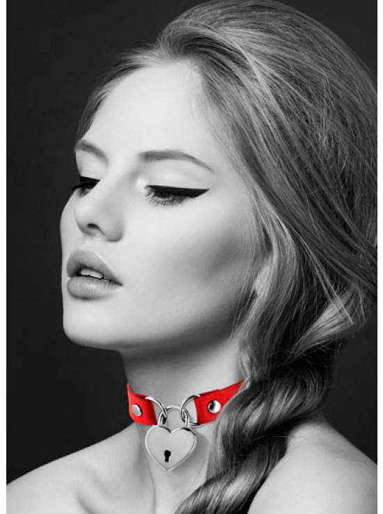 Collar Con Cadena - Rojo
