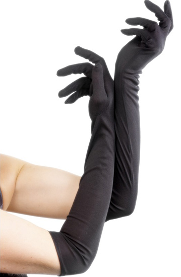 Luvas compridas de lycra -Negro